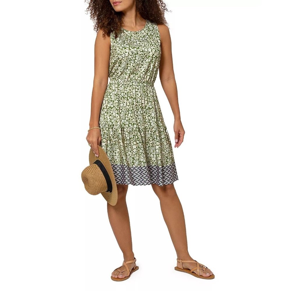LEOTA Kristen Floral Ruffle Hem Dress - NWT - Small